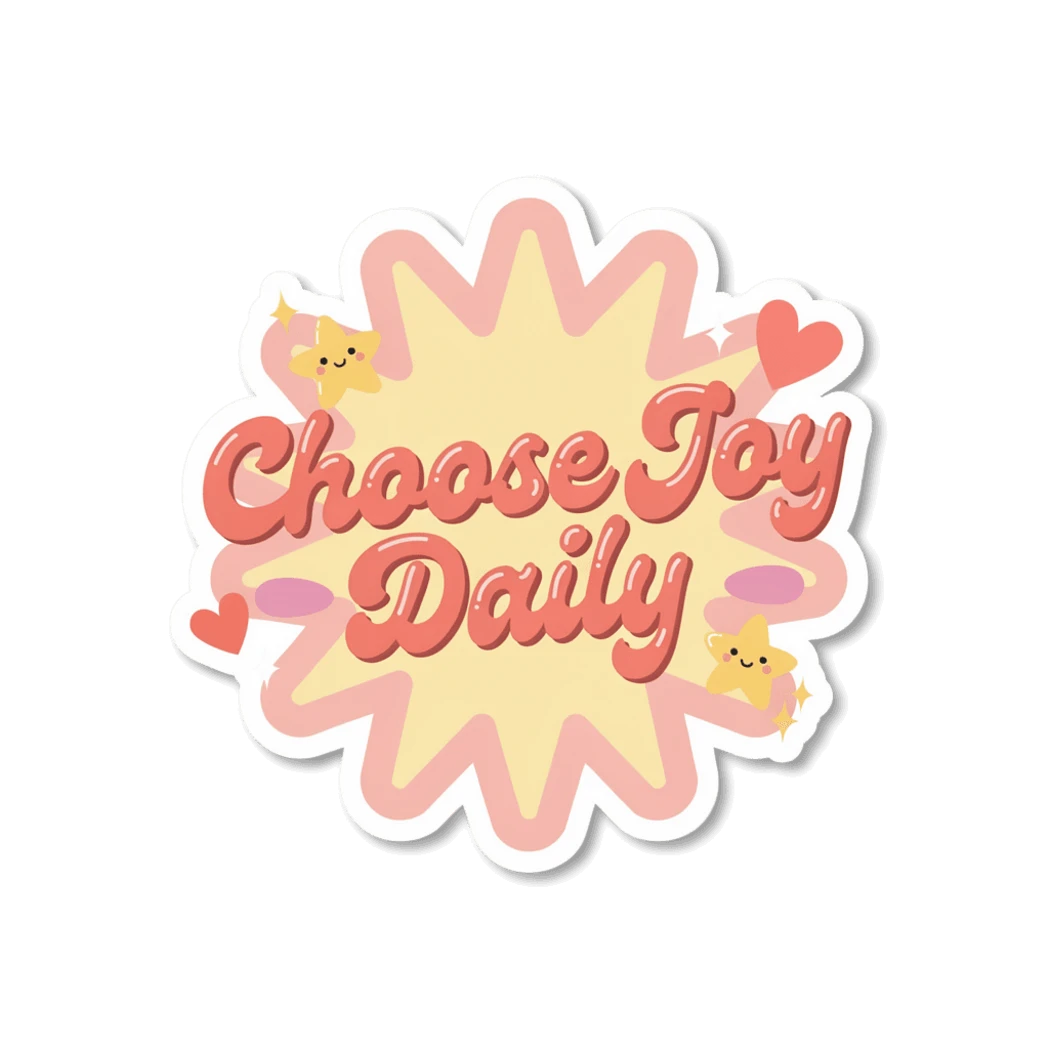 Choose Joy Daily Motivational Retro Sticker