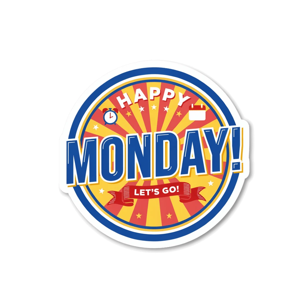 Happy Monday Motivational Vinyl Sticker