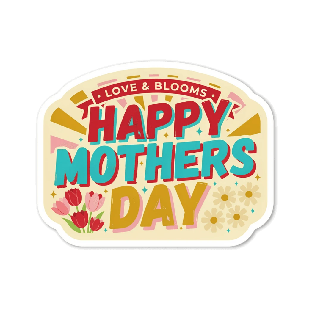 Happy Mothers Day Vinyl Sticker