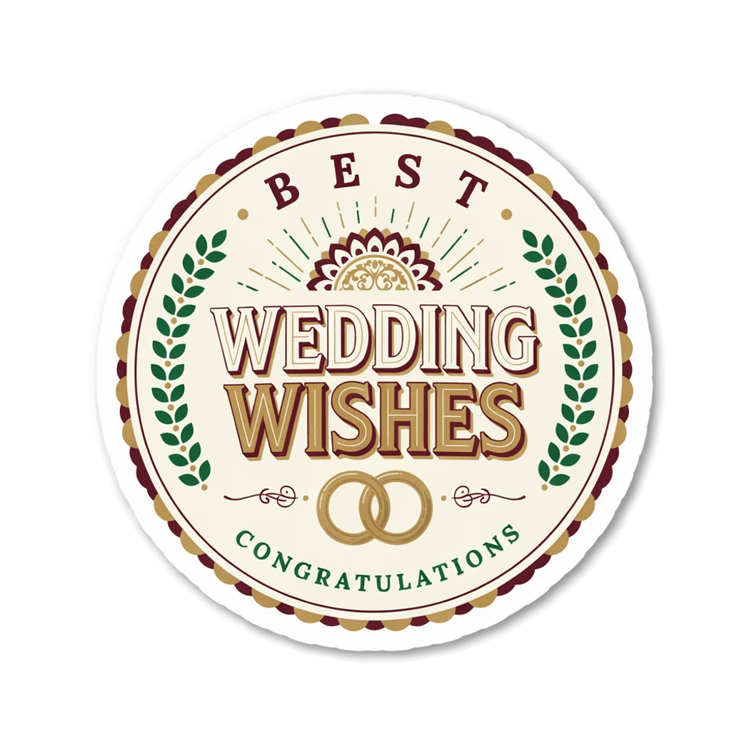 Best Wedding Wishes Congratulations Sticker