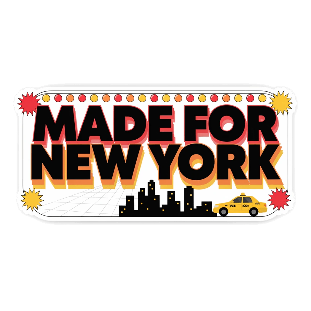 Made for New York Retro Taxi Skyline Sticker