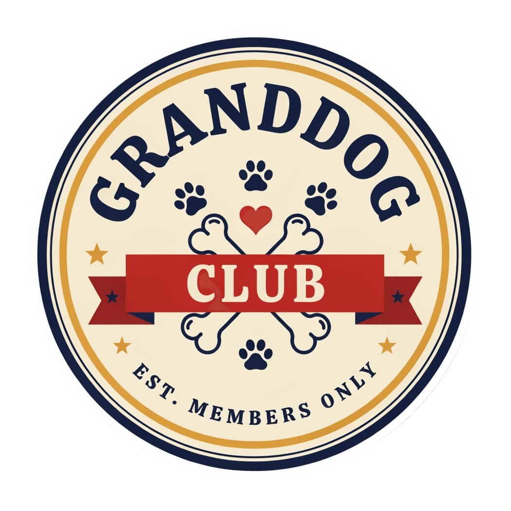 Granddog Club Badge Dog Lover Vinyl Sticker