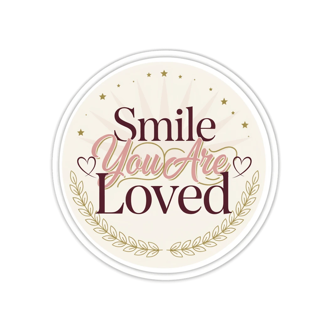 You Are Loved Sticker - Waterproof Inspirational Vinyl Quote Decal