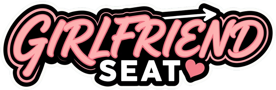 Girlfriend Passenger Seat Sticker - Pink Vinyl Car Window Decal