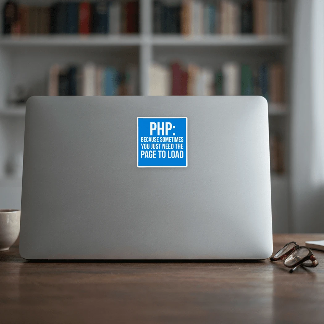 Funny PHP Programmer Quote Sticker