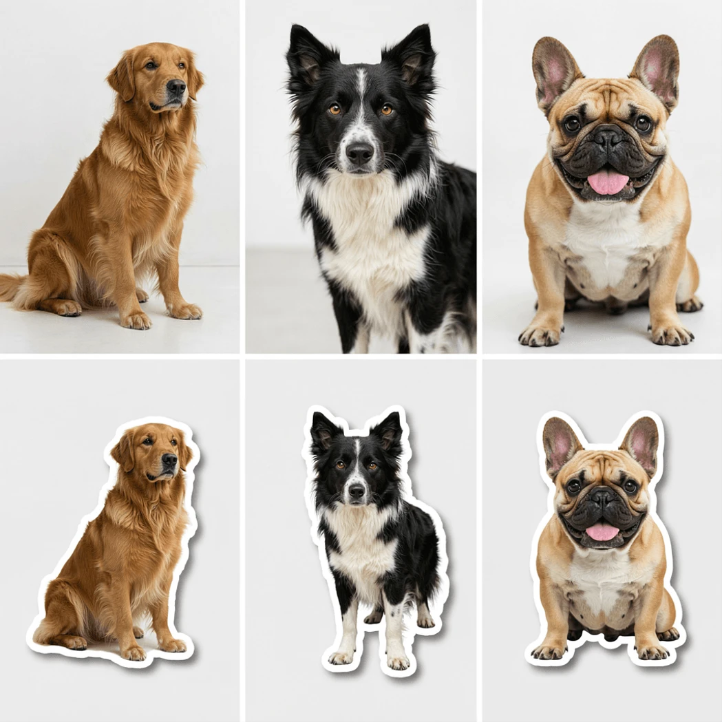 Custom Dog Stickers - Personalized Vinyl Pet Decals
