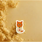 Fox Heart Vinyl Sticker for Laptop, Phone & Journal