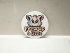 Cute Kawaii Creature with Frew Up a Little Text Sticker
