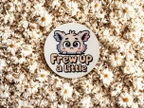 Cute Kawaii Creature with Frew Up a Little Text Sticker