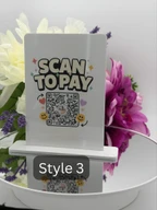 Personalized Acrylic QR Code Sign Scan to Pay Stand