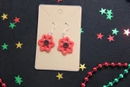 3D Printed Floral Dangle Earrings