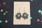 3D Printed Floral Dangle Earrings