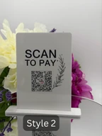 Personalized Acrylic QR Code Sign Scan to Pay Stand