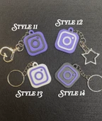 Custom Instagram NFC Keychain 3D Printed Tap to Share