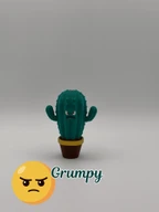 Cute Kawaii Cactus Figures 3D Printed Hand Painted Collection Mini Desk Decor