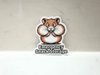 Cute Hamster Emergency Snack Storage Sticker