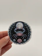Mystical Moonlit Crab Vinyl Sticker