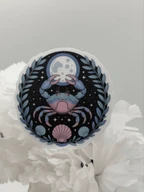 Mystical Moonlit Crab Vinyl Sticker