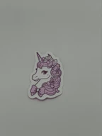 Cute Pink Unicorn With Bows and Cherries Sticker