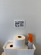 Raccoon Bathroom Sign "Please Flush only Toilet Paper"