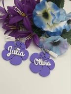 Personalized Hibiscus Keychain 3D Printed Floral