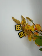 3D Printed Smiley Face Dangle Earrings