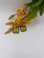 3D Printed Smiley Face Dangle Earrings