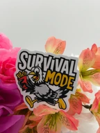 Survival Mode Vulture With Fries Funny Vinyl Sticker
