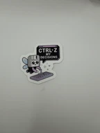 Ctrl Z My Decisions Cute Floppy Disk Gamer Sticker