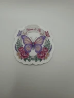 Pastel Butterfly Floral Bloom and Fly Sticker