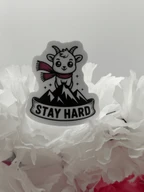 Cute Mountain Goat Stay Hard Motivational Sticker