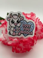 Cute Love You Mooch Cow Vinyl Sticker