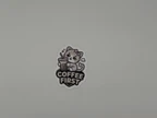Cute Coffee First Cat With Tumbler Vinyl Sticker