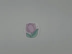 Cute Pink Tulip Flower Vinyl Sticker