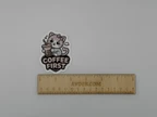 Cute Coffee First Cat With Tumbler Vinyl Sticker