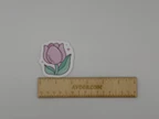 Cute Pink Tulip Flower Vinyl Sticker
