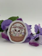Cute Bunny in Easter Basket Vinyl Sticker