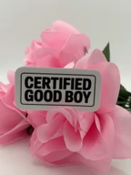 Certified Good Boy Text Vinyl Sticker
