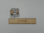 Life Happens After Coffee Retro Quote Sticker