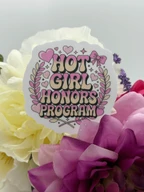 Hot Girl Honors Program Retro Pink Typography Sticker