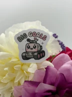 Cute Kawaii Big Goals Tank Vinyl Sticker