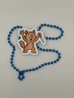 Angry Orange Cat With Knife Funny Vinyl Sticker