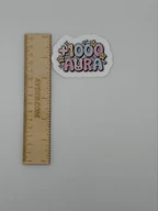 1000 Aura Kawaii Pastel Bubble Letter Sticker