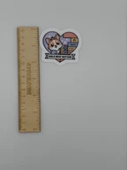Cute Coding Corgi Build What Matters Vinyl Sticker
