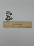 Cute March On Bunny Motivational Vinyl Sticker