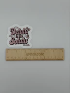Delulu Is the Solulu Pink Cherry Quote Sticker