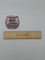 Hot Girl Honors Program Retro Pink Typography Sticker