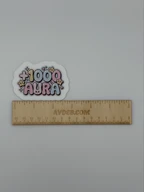1000 Aura Kawaii Pastel Bubble Letter Sticker