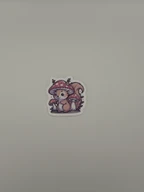 Cute Mushroom Squirrel Kawaii Vinyl Sticker