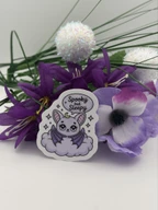 Kawaii Spooky but Sleepy Bat Vinyl Sticker